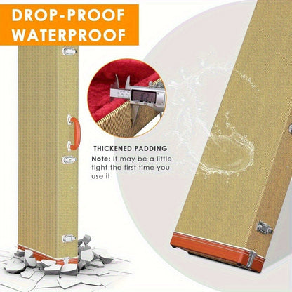 Guitar Case, Portable, Yellow, Square, PVC for Storage and Travel detail image - detail view 6