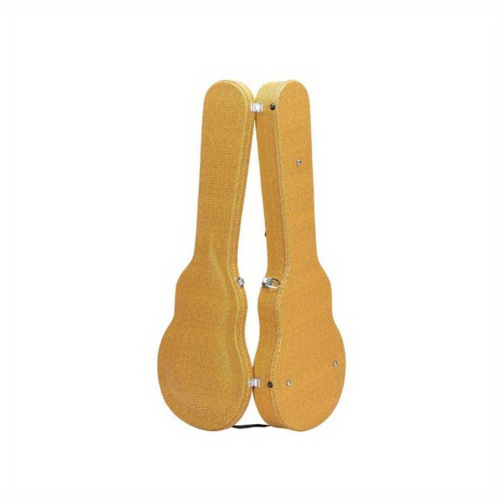 Guitar Case, Yellow, Hard, Shell for Storage and Travel for Home Practice, Rehearsal detail image - detail view 4