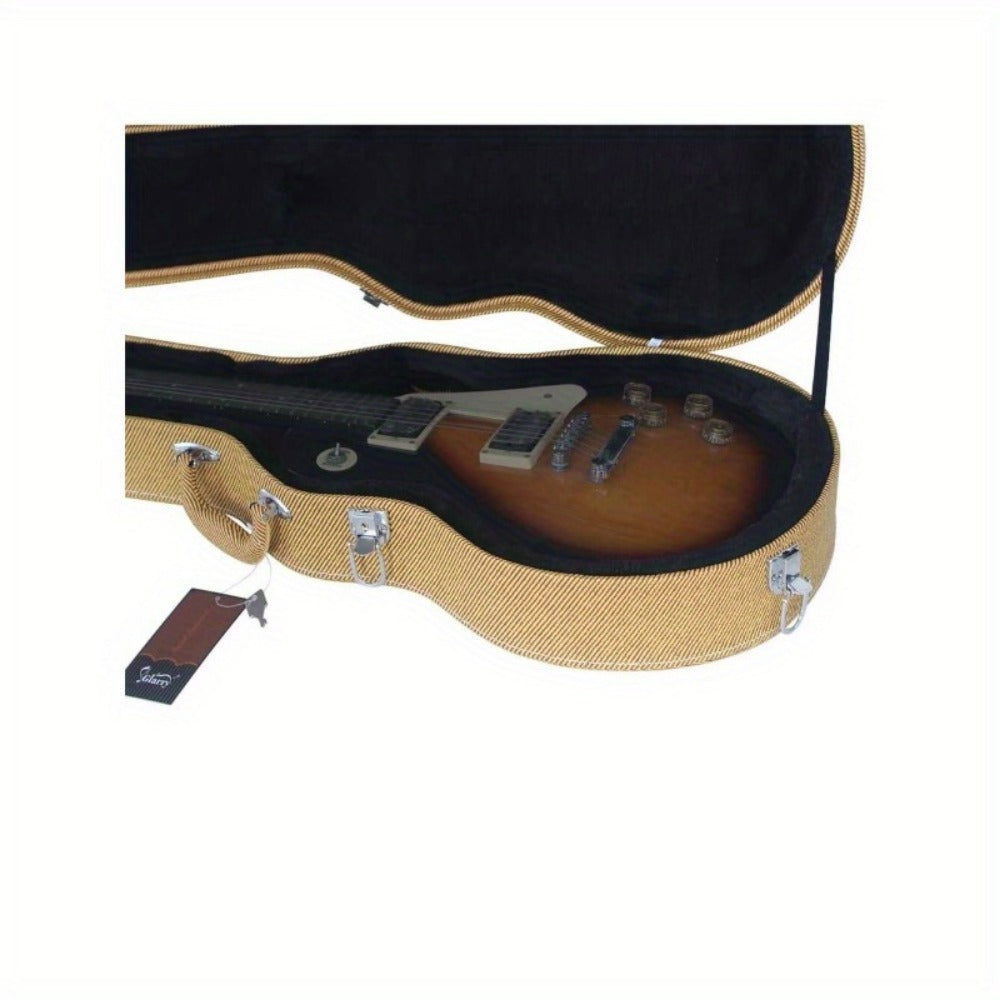 Guitar Case, Yellow, Hard, Shell for Storage and Travel for Home Practice, Rehearsal detail image - detail view 7