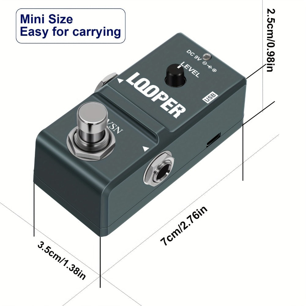 Guitar Effects Pedal, 48Khz, USB, True Bypass, Mini for Electric Guitar Or Bass Tone detail image