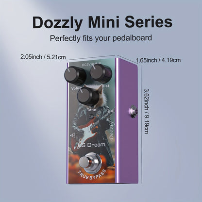 Guitar Effects Pedal, 9V, Mini, Ultimate, Drive for Electric Guitar Or Bass Tone Shaping detail image