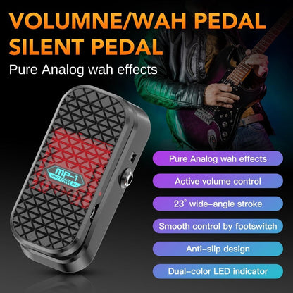 Guitar Effects Pedal, Analog, Wah, Volume for Electric Guitar Or Bass Tone Shaping detail image