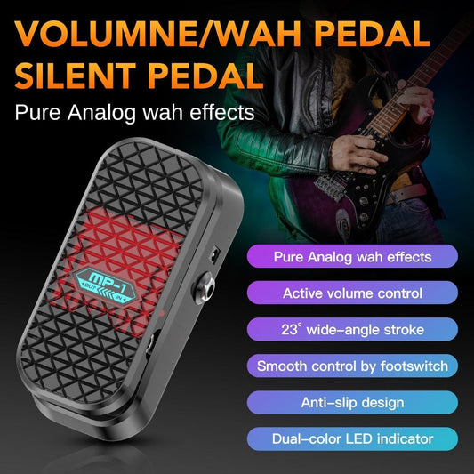 Guitar Effects Pedal, Analog, Wah, Volume for Electric Guitar Or Bass Tone Shaping detail image