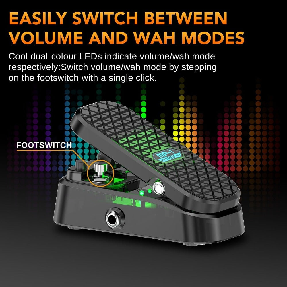 Guitar Effects Pedal, Analog, Wah, Volume for Electric Guitar Or Bass Tone Shaping detail image - detail view 4