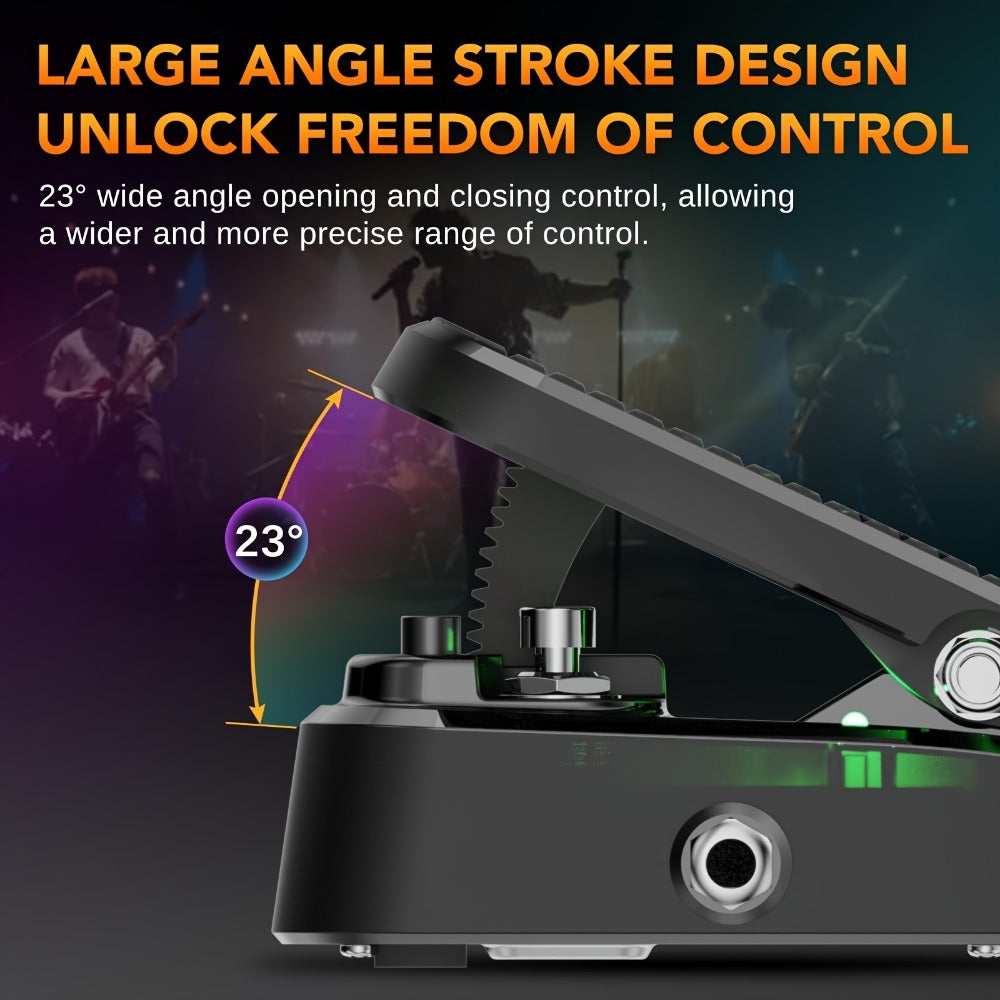 Guitar Effects Pedal, Analog, Wah, Volume for Electric Guitar Or Bass Tone Shaping detail image - detail view 5
