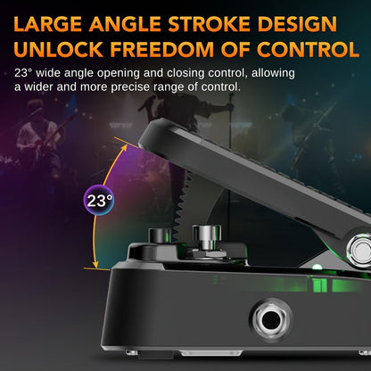 Guitar Effects Pedal, Analog, Wah, Volume for Electric Guitar Or Bass Tone Shaping detail image - detail view 5