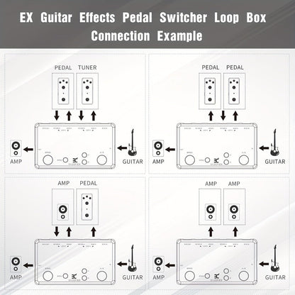Guitar Effects Pedal, Loop, Switcher, Passive for Electric Guitar Or Bass Tone Shaping detail image - detail view 6