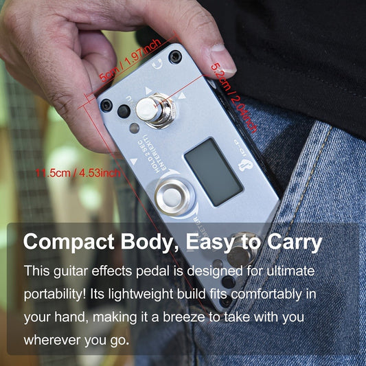 Guitar Effects Pedal, Rechargeable, Compact for Electric Guitar Or Bass Tone Shaping detail image