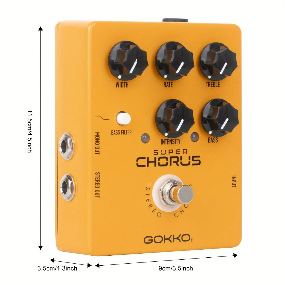Guitar Effects Pedal, Stereo, USB, GOKKO, Chorus for Electric Guitar Or Bass Tone Shaping detail image