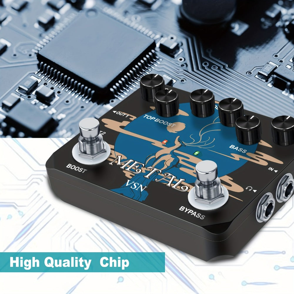 Guitar Effects Pedal, True Bypass, Heavy, Metal for Electric Guitar Or Bass Tone Shaping detail image - detail view 10