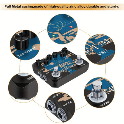 Guitar Effects Pedal, True Bypass, Heavy, Metal for Electric Guitar Or Bass Tone Shaping detail image - detail view 8
