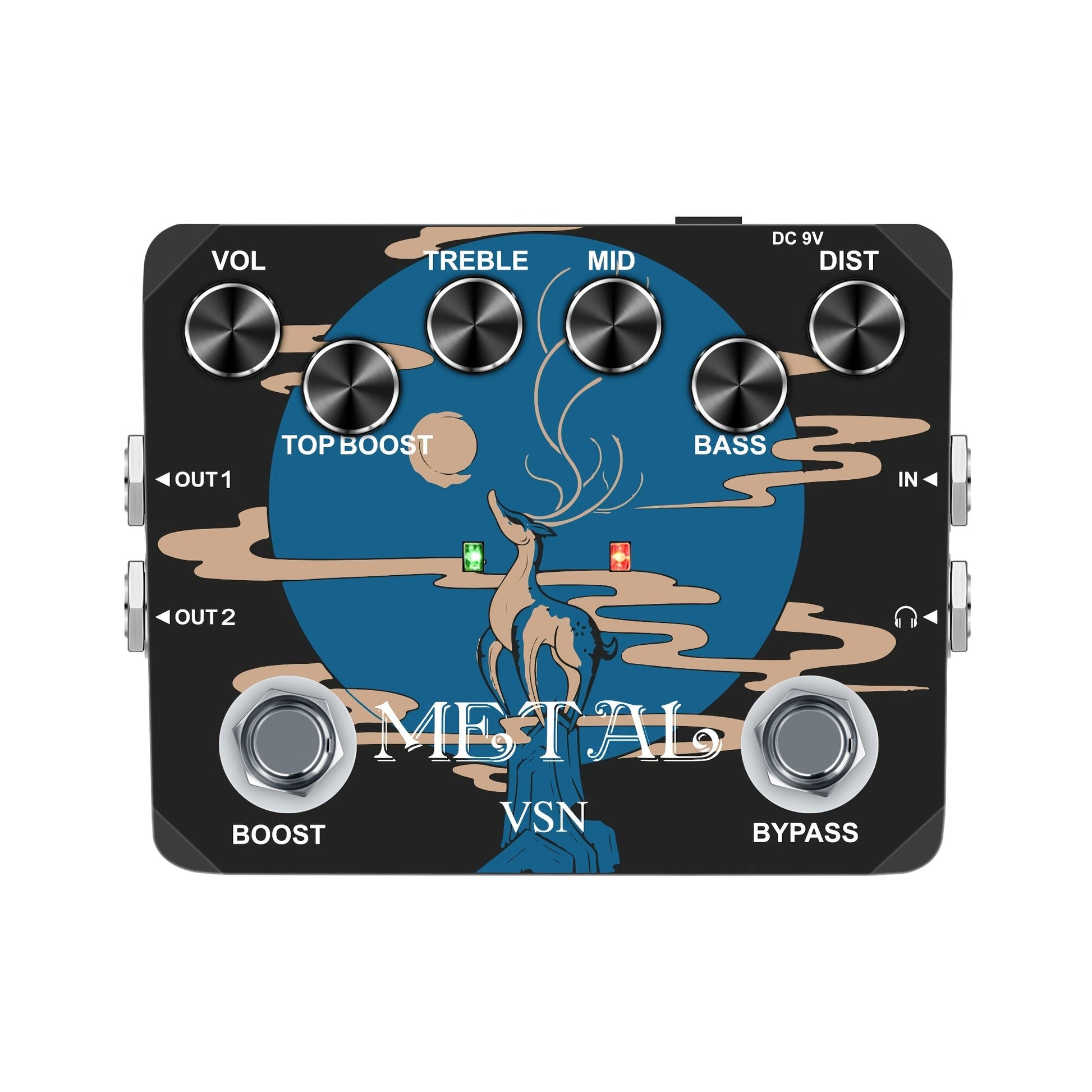 Guitar Effects Pedal shown in the Metal Distortion Pedal option