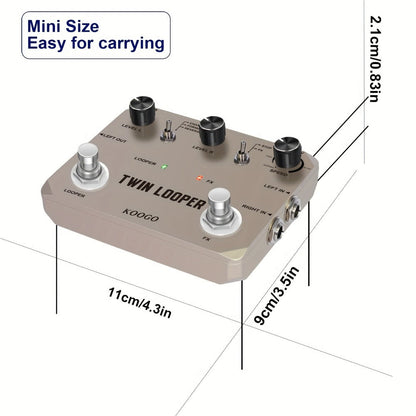 Guitar Effects Pedal, USB, Adjustable, Looper for Electric Guitar Or Bass Tone Shaping detail image