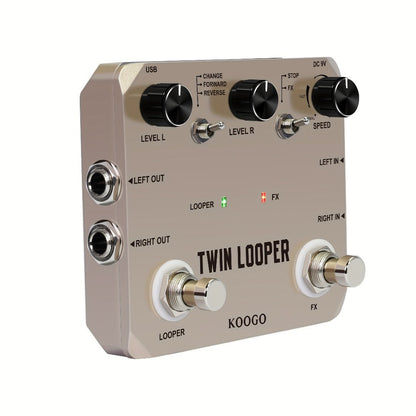 Guitar Effects Pedal, USB, Adjustable, Looper for Electric Guitar Or Bass Tone Shaping detail image - detail view 6