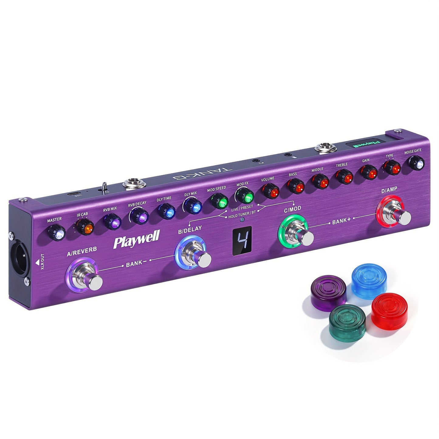 Guitar Effects Pedal shown in the Violet Tank-G option