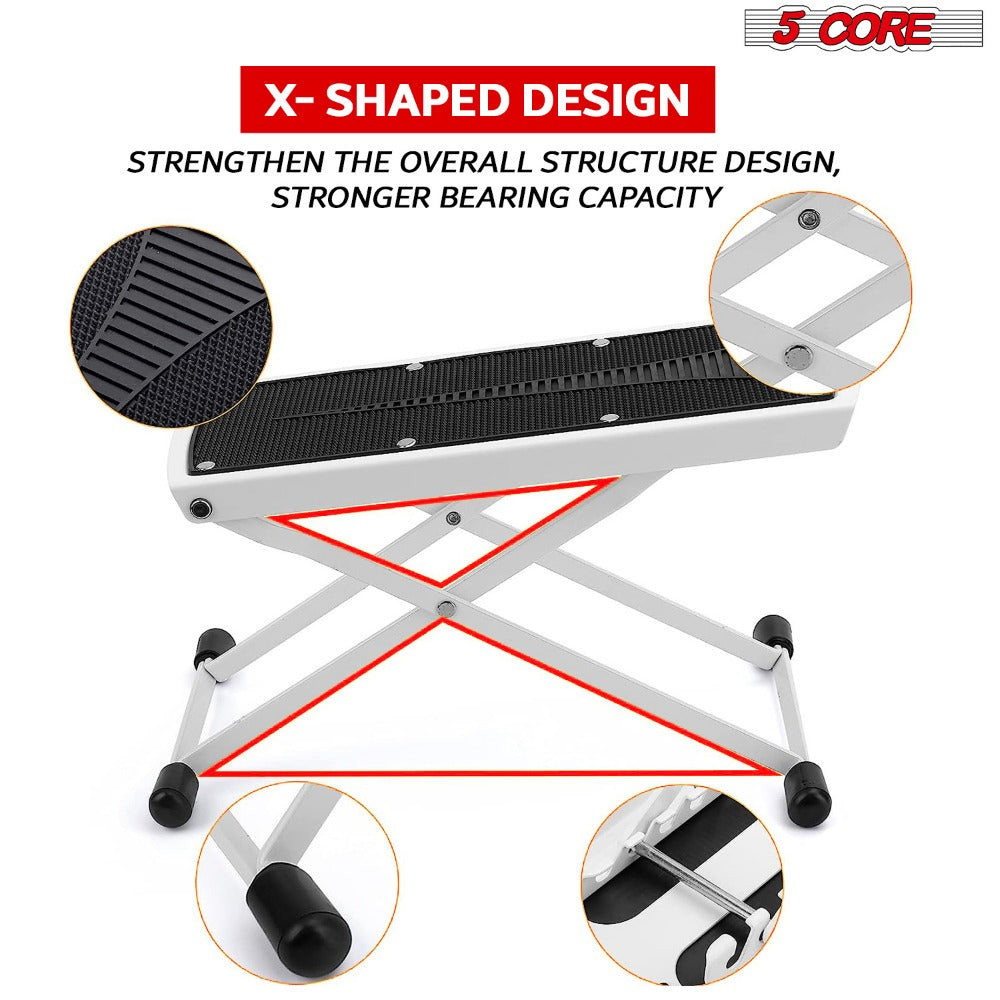 Guitar Footstool, Foldable, Adjustable for Supporting Classical Or Acoustic Guitar Posture detail image - detail view 11