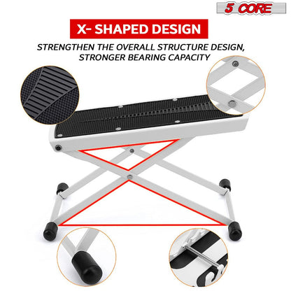 Guitar Footstool, Foldable, Adjustable for Supporting Classical Or Acoustic Guitar Posture detail image - detail view 11