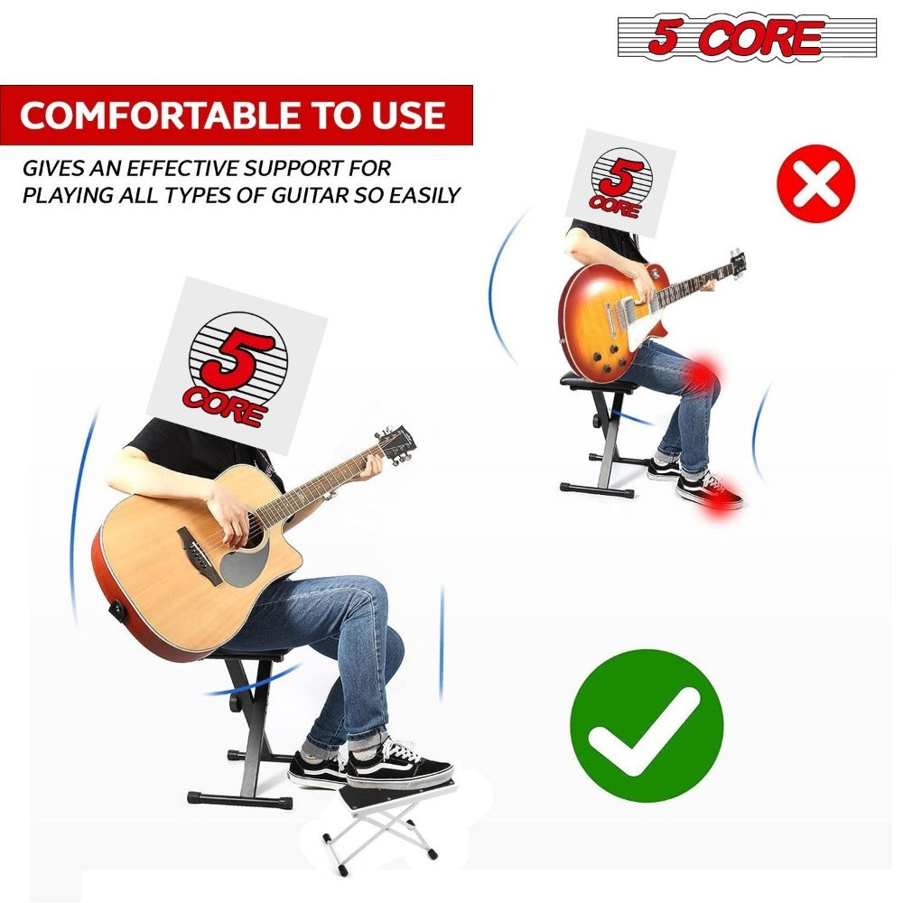 Guitar Footstool, Foldable, Adjustable for Supporting Classical Or Acoustic Guitar Posture detail image - detail view 14