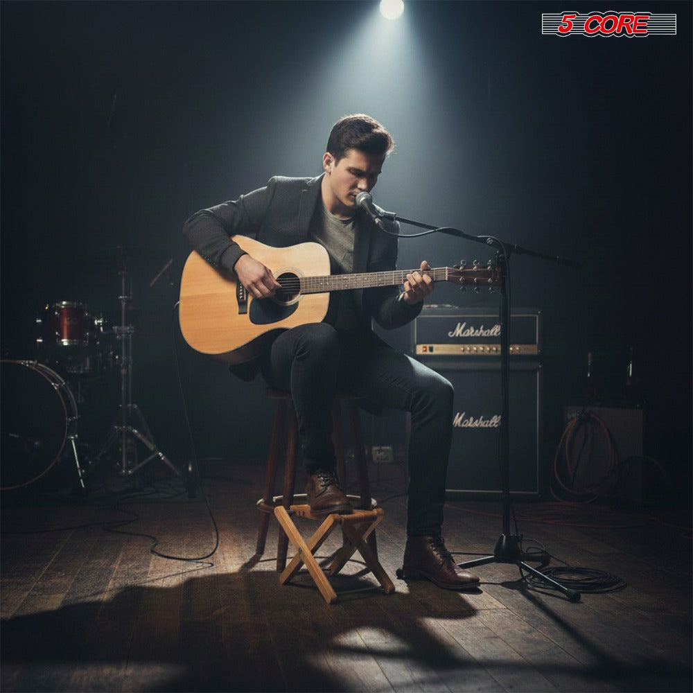 Guitar Footstool, Foldable, Adjustable for Supporting Classical Or Acoustic Guitar Posture detail image - detail view 21