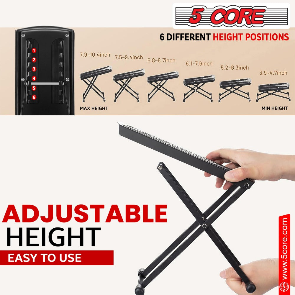 Guitar Footstool, Foldable, Adjustable for Supporting Classical Or Acoustic Guitar Posture detail image - detail view 24