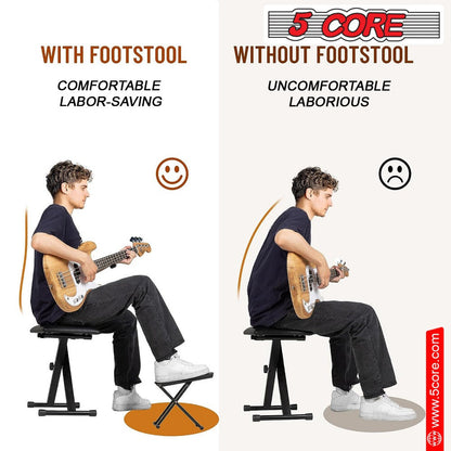 Guitar Footstool, Foldable, Adjustable for Supporting Classical Or Acoustic Guitar Posture detail image - detail view 27