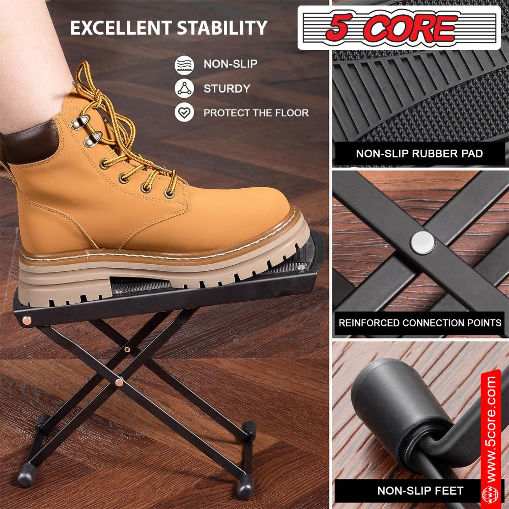 Guitar Footstool, Foldable, Adjustable for Supporting Classical Or Acoustic Guitar Posture detail image - detail view 28