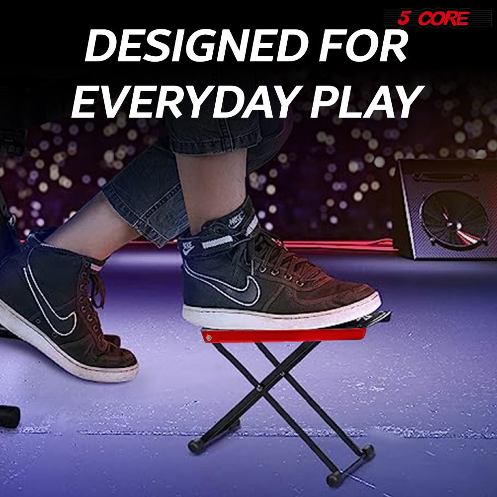 Guitar Footstool, Foldable, Adjustable for Supporting Classical Or Acoustic Guitar Posture detail image - detail view 3