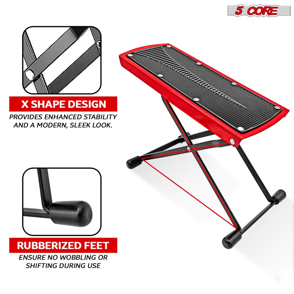 Guitar Footstool, Foldable, Adjustable for Supporting Classical Or Acoustic Guitar Posture detail image - detail view 6