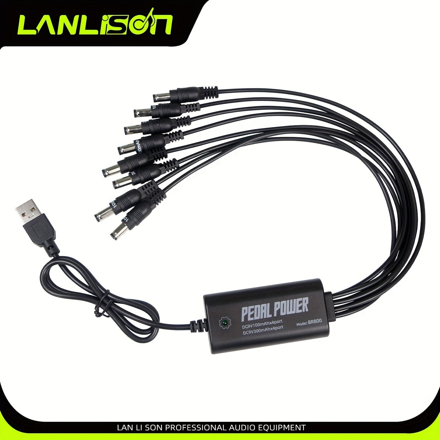 Guitar Pedal Power Supply shown in the Black option