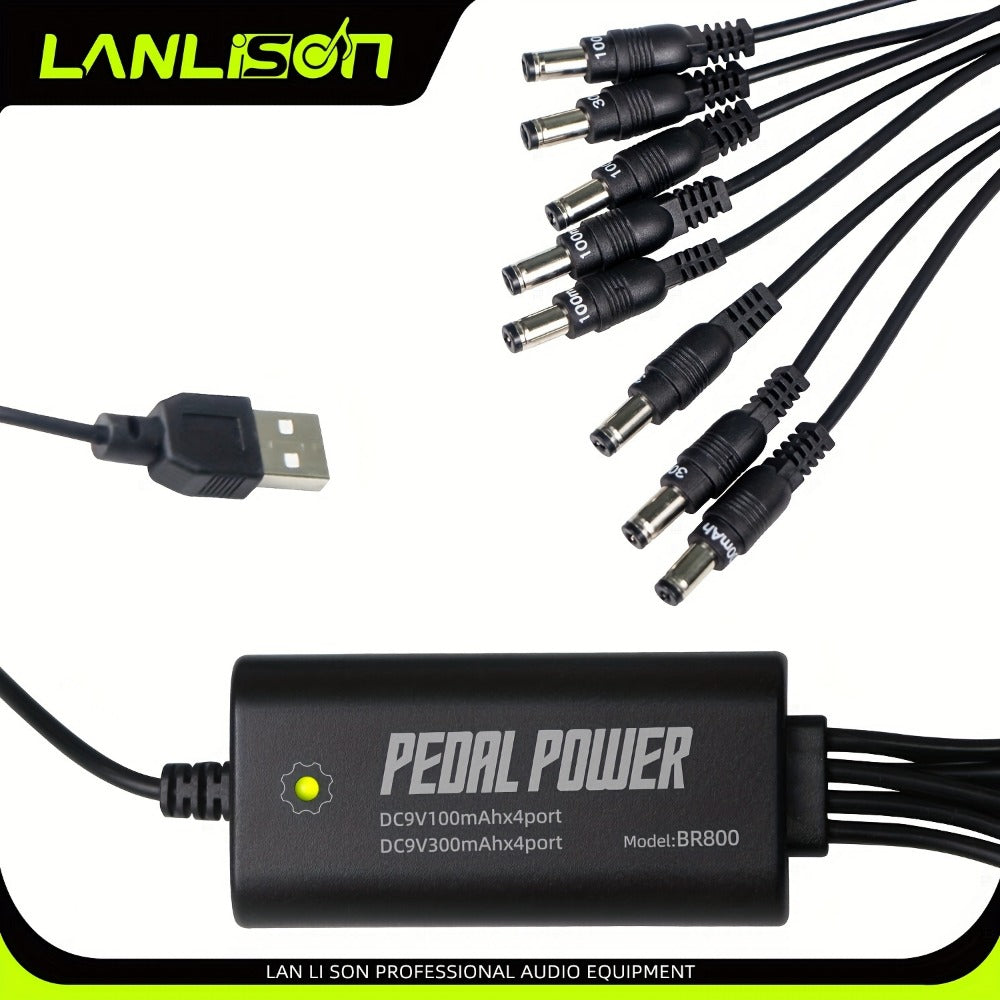Guitar Pedal Power Supply, 36V, USB, Lanlison, 8-Port for Powering Guitar Effects Pedals detail image - detail view 4