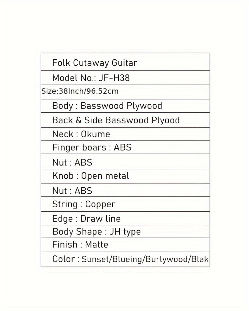 Guitar Pick Set, 38 Inches, 6 Pieces, Complete, Acoustic for Practice and Performance detail image - detail view 23