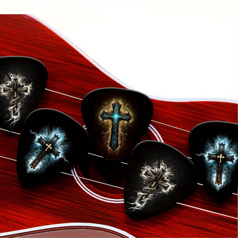 Guitar Pick Set, 50pcs, 1.0mm, 50pcs/box, Random, Cross for Practice and Performance detail image - detail view 3