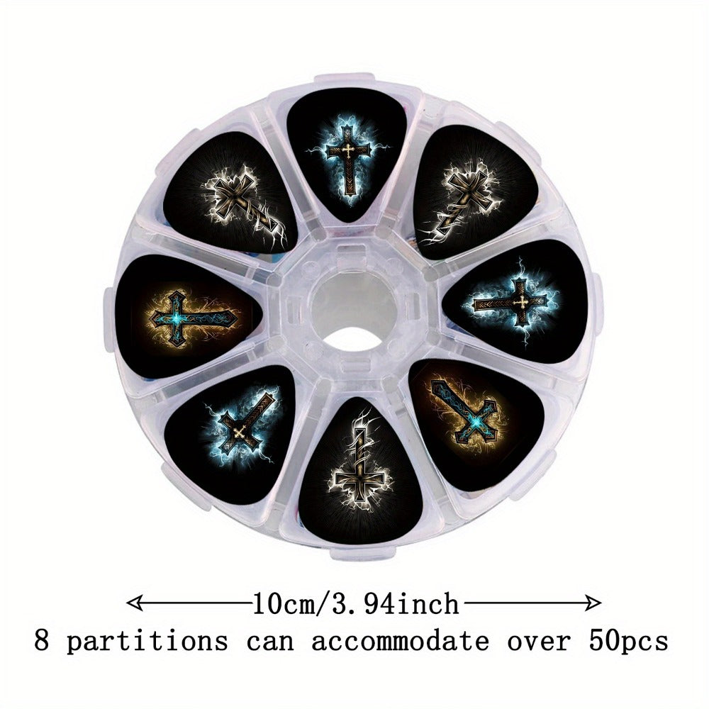 Guitar Pick Set, 50pcs, 1.0mm, 50pcs/box, Random, Cross for Practice and Performance detail image - detail view 4