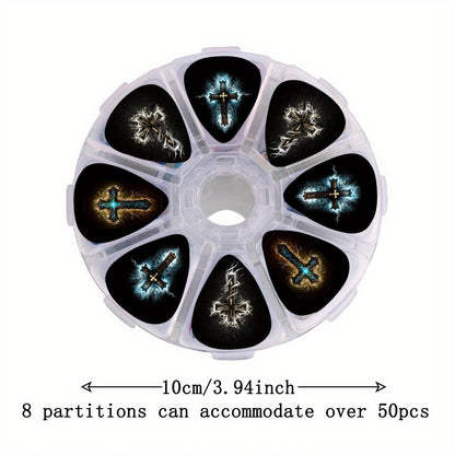 Guitar Pick Set, 50pcs, 1.0mm, 50pcs/box, Random, Cross for Practice and Performance detail image - detail view 4
