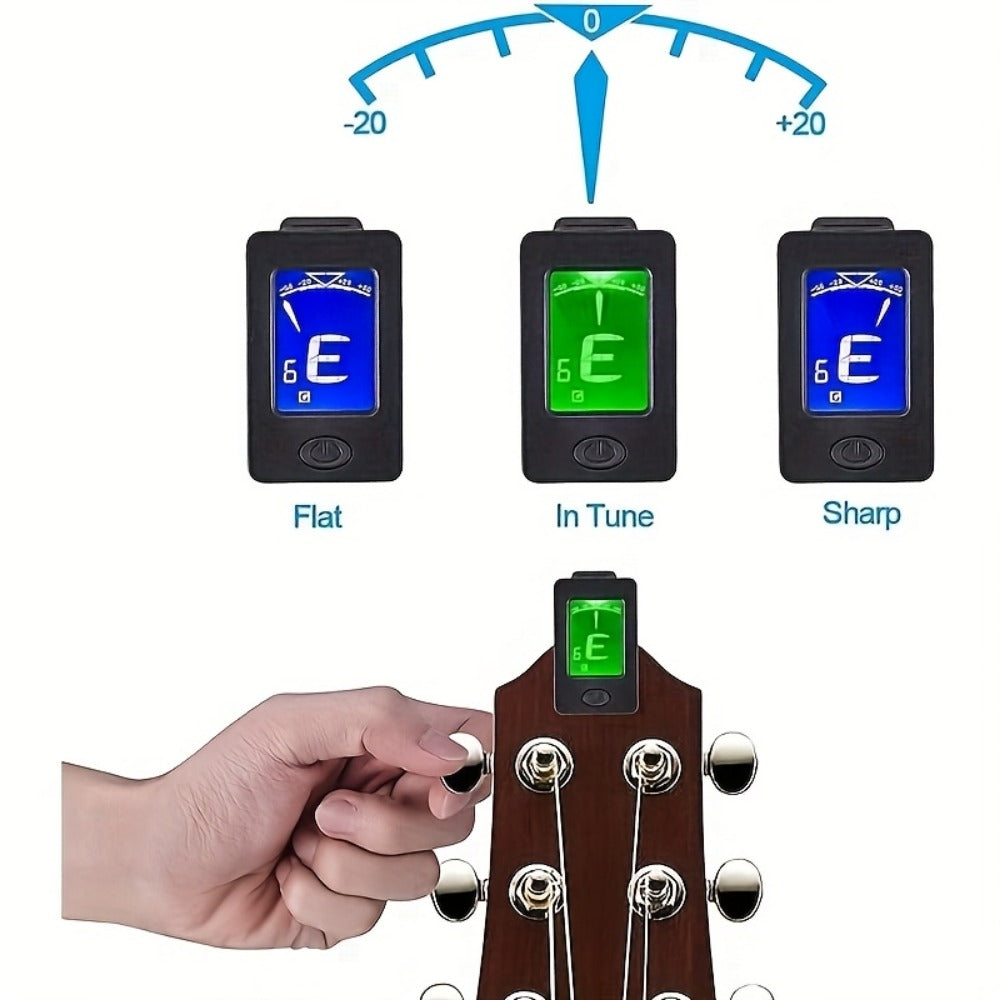 Guitar Pick Set, 7pcs, Clip-On, Tuner, Picks for Practice and Performance detail image - detail view 6