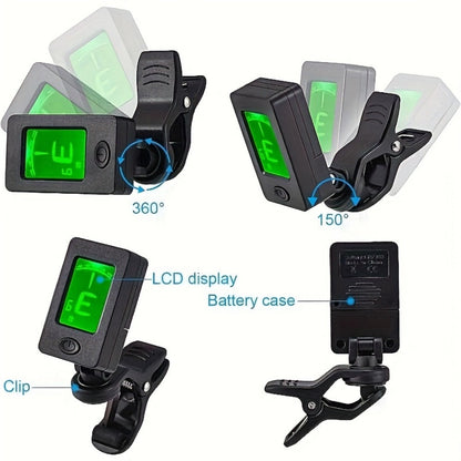 Guitar Pick Set, 7pcs, Clip-On, Tuner, Picks for Practice and Performance detail image - detail view 7