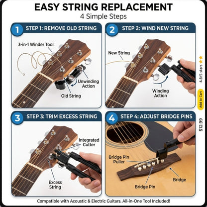 Guitar Repair Tool Kit, 31pcs, Set, Maintenance for Guitar Maintenance detail image - detail view 5