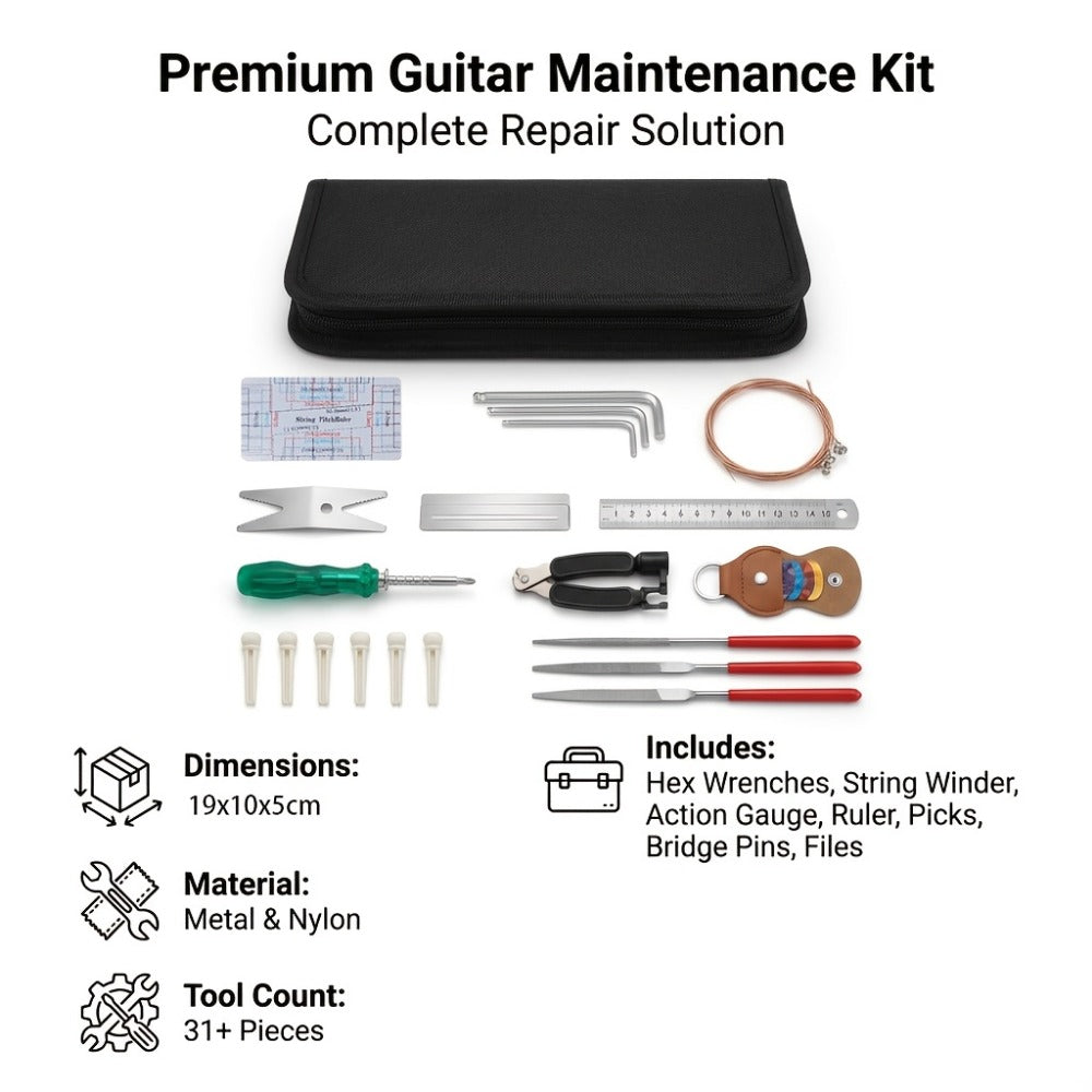 Guitar Repair Tool Kit, 31pcs, Set, Maintenance for Guitar Maintenance detail image - detail view 7