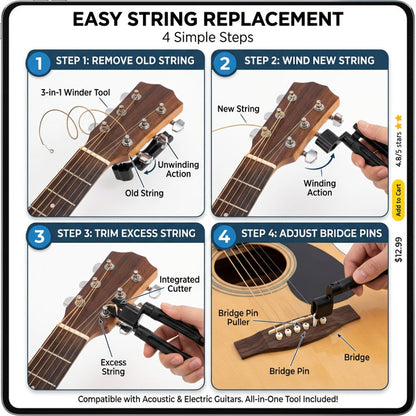 Guitar Repair Tool Kit, 31pcs, Set, Maintenance for Guitar Maintenance detail image - detail view 8