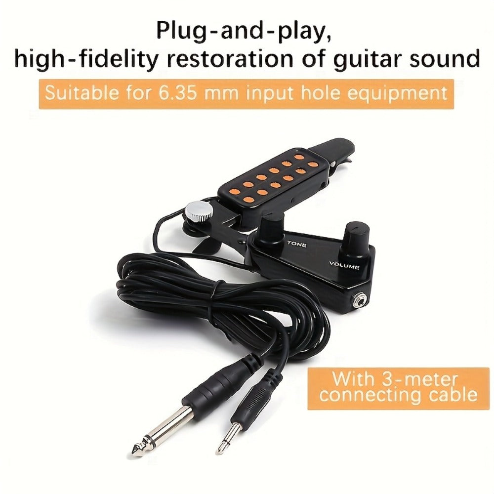 Guitar Replacement Part, 12 Hole Pickup, 1pc, 12-Hole, Acoustic for Guitar Repair detail image - detail view 8
