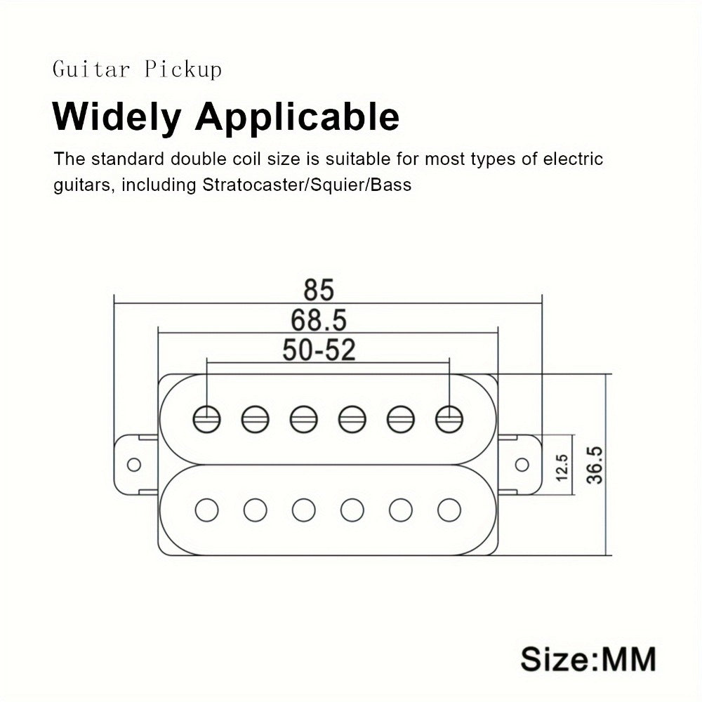 Guitar Replacement Part, High-Performance, Black, Humbucker for Guitar Repair detail image