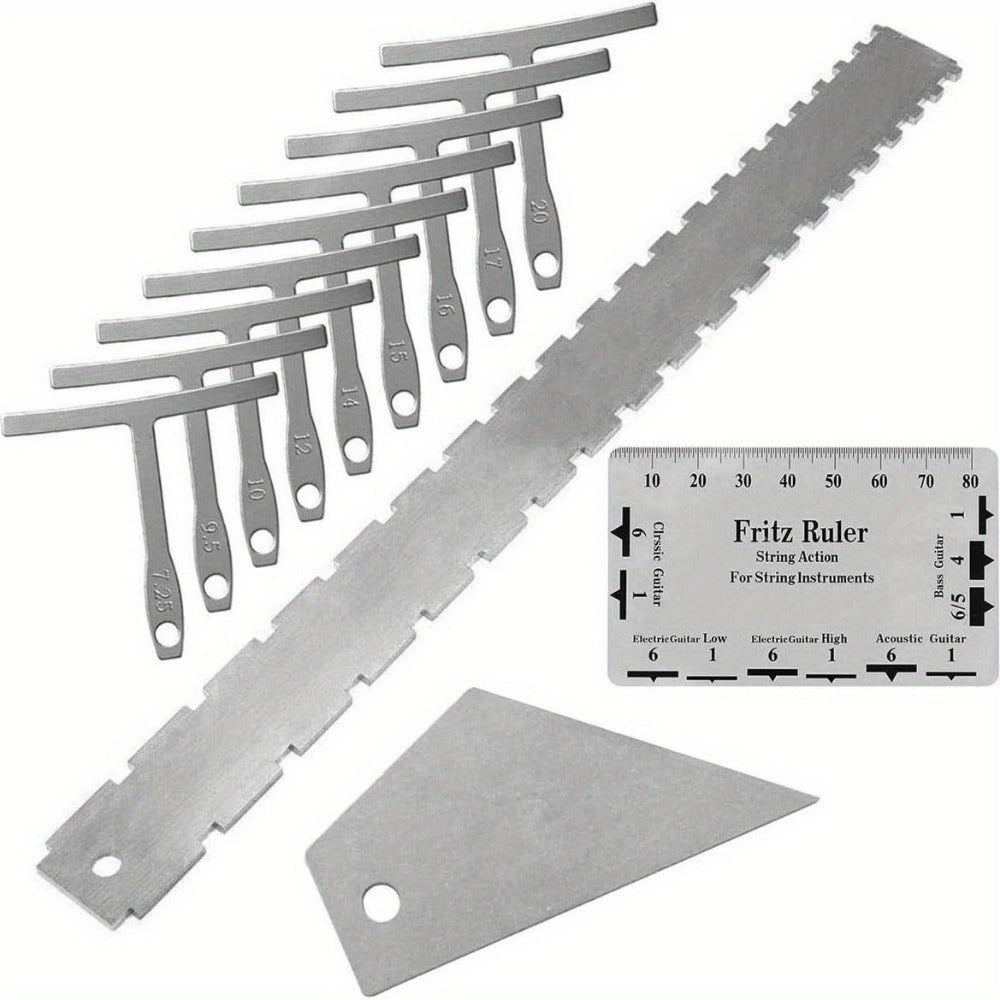 Guitar Setup Tool Kit, 12-Piece Luthier Gauge Set for Guitar and Bass detail image - detail view 3