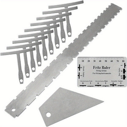 Guitar Setup Tool Kit, 12-Piece Luthier Gauge Set for Guitar and Bass detail image - detail view 3