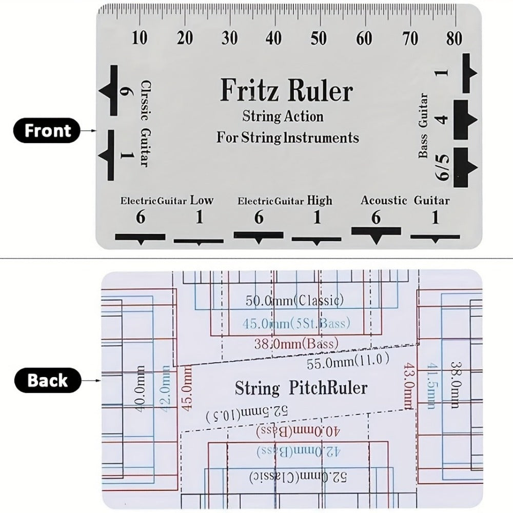 Guitar Setup Tool Kit, 12-Piece Luthier Gauge Set for Guitar and Bass detail image - detail view 5