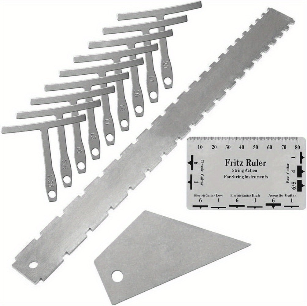 Guitar Setup Tool Kit, 12-Piece Luthier Gauge Set for Guitar and Bass detail image - detail view 8