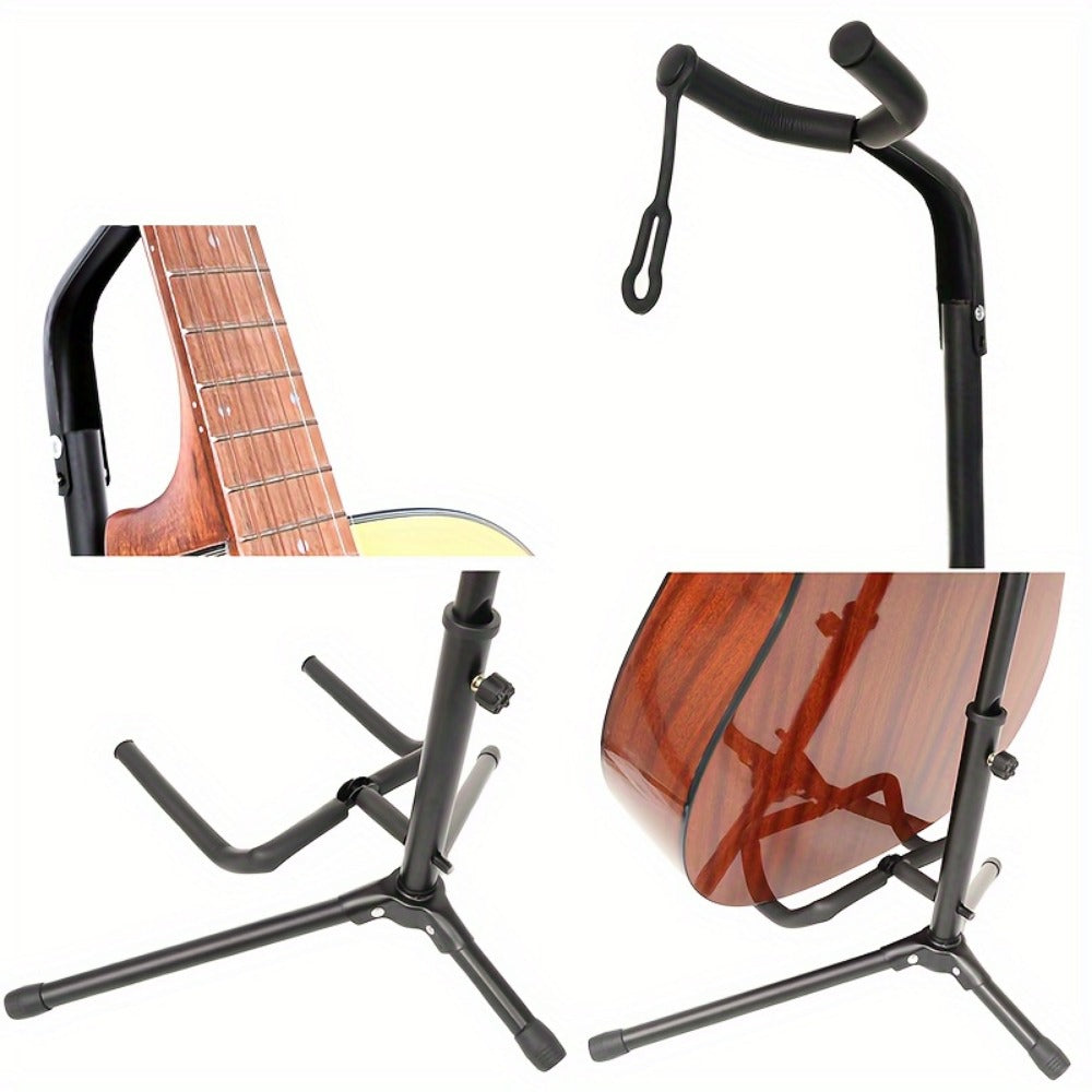 Guitar Stand, 2pcs Iron Guitar, Foldable, Portable, Folding, Single for Holding detail image - detail view 11
