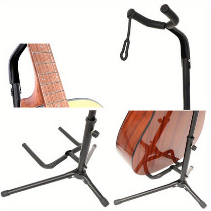 Guitar Stand, 2pcs Iron Guitar, Foldable, Portable, Folding, Single for Holding detail image - detail view 11