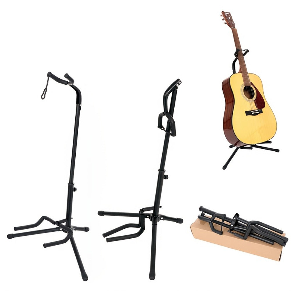 Guitar Stand, 2pcs Iron Guitar, Foldable, Portable, Folding, Single for Holding detail image - detail view 3