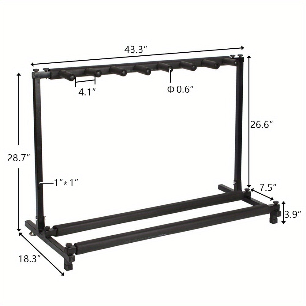 Guitar Stand, Foldable, Heavy-Duty, Rack, Style for Holding And Displaying Guitars detail image - detail view 9