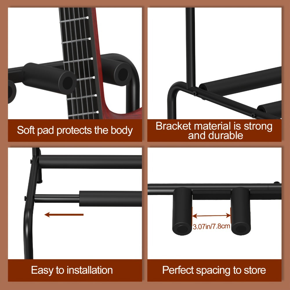 Guitar Stand, Foldable, Portable, Holder, Rack, Folding for Holding And Displaying Guitars detail image - detail view 3